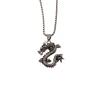 Chinese trend, fashionable, individual, creative, retro and niche three-dimensional dragon zodiac necklace for men and women, simple and versatile pendant Item Picture